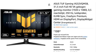 ASUS TUF Gaming VG32VQM5B, 31,5 inch monitor voor €199 bij Amazon