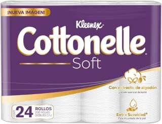 Papel Higiénico Kleenex Cottonelle Soft 24 Rollos por $132 | Amazon