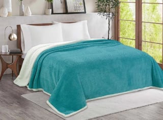 Frazada Andes Panal Chiporro 1.5 Plazas Turquesa 210 X 160cm por $9.990 en Ripley