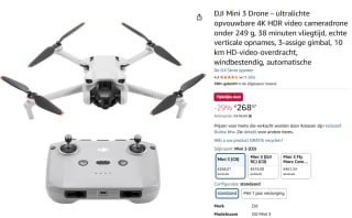 DJI Mini 3 Drone – ultralicht voor €268,07 bij Amazon