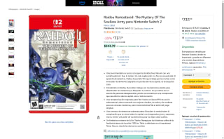 Raidou Remastered The Mystery of the Soulless Army para NS2 por $731 | Amazon