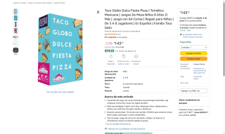 Juego Taco Globo Dulce Fiesta Pizza por $143 | Amazon
