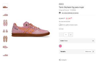 Tenis Asics Skyhand OG por $1,250 | Liverpool