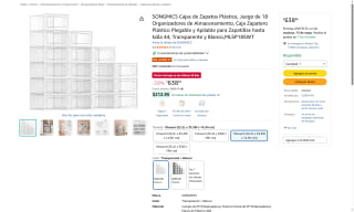 Juego 18 Cajas Zapatos por $639 | Oferta Amazon