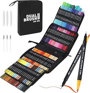 120 Colores Rotuladores Lettering Doble Punta Pincel por 12,79€