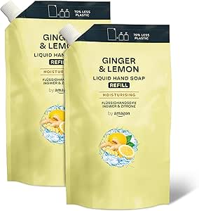 by Amazon Ginger & Lemon Hand Soap Refill (2 x 1L) - £2.51 with Max S&S