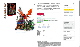 LEGO D&D Aventura Dragón Rojo por $4,635 | Amazon