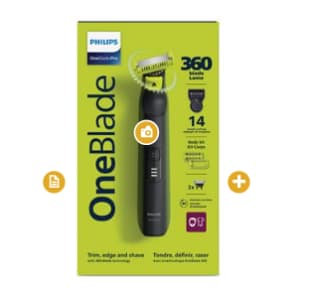 Tondeuse homme Philips QP6542/15 One Blade Pro 360 Visage et Corps à 49,99€