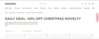 Up to 40% Off Pandora Christmas Charms + Extra 10% Off for Members