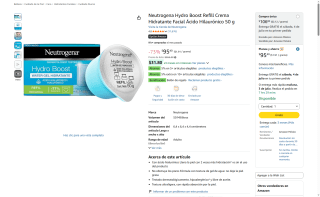 Neutrogena Hydro Boost Refill 50ml por $95 | Oferta Amazon