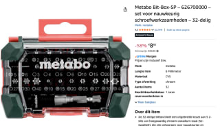 Metabo Bit-Box "Promotion" 32-delig voor €8,82 bij Amazon