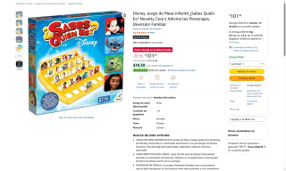 Juego de Mesa ¿Sabes Quién Es? Disney por $101 | Oferta Amazon