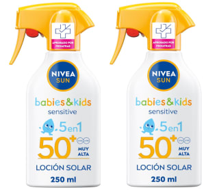 2 x Protector Solar Spray Babies & Kids Sensitive SPF50+ Nivea 250Ml por 15.04€