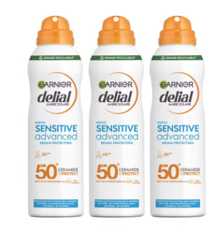 3 botes Garnier Delial Sensitive Advanced Bruma Protectora Solar 150 ml por 11.91€