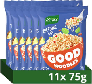 Knorr good noodles zoetzure kip 11x 75g voor €4,09