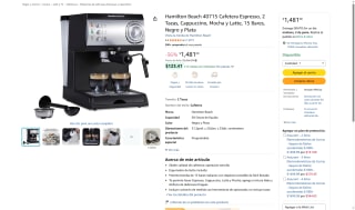 Cafetera Espresso Hamilton Beach por $1,481 | Oferta Amazon