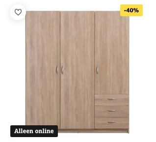 40% korting op alle Varia kasten bij Leenbakker