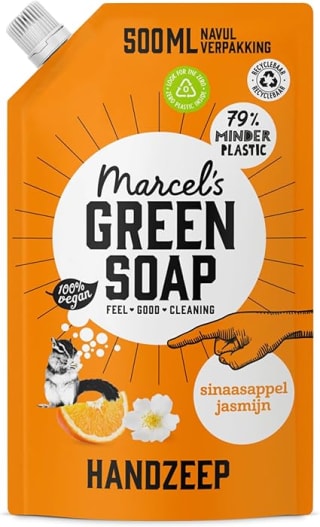2 stuks Marcel's Green Soap - Handzeep Navulling Sinaasappel & Jasmijn voor €4,06