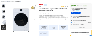 Lavasecadora Midea Smart Dial 15kg por $8,329 | Walmart (BBVA MSI)