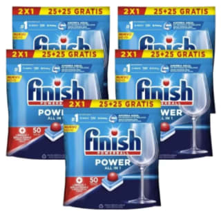 250 pastillas Finish Power All in 1 lavavajillas por 33,64€
