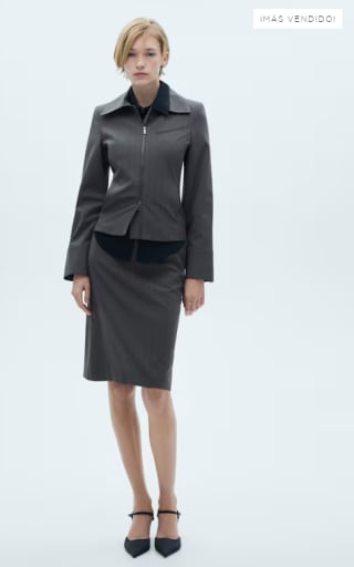 Chaqueta a rayas con doble cremallera por 11.99€