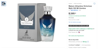 Perfume Victorioso Myth 100ml por $296 | Oferta Mercado Libre