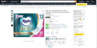 Regio Just 1 Papel Higiénico Hojas Cuádruples 12 Rollos por $97 | Descuento Amazon