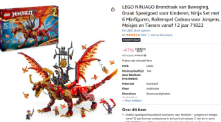 LEGO NINJAGO® Brondraak van Beweging - 71822 voor €89 bij Amazon