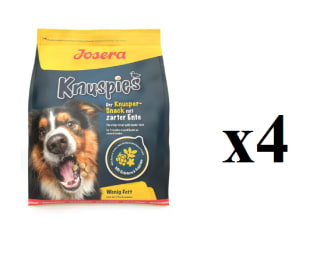 4 x Josera Knuspies Snack para Perros con Pato 900g por 11.96€