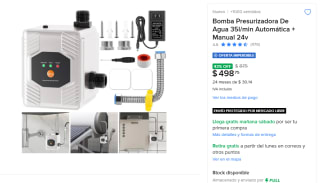 Bomba presurizadora de agua por $499 | Mercado Libre