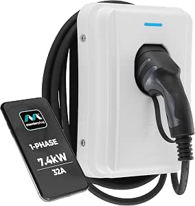 Masterplug Smart EV Home Wall Charger for Type 2 Electric and Plug-In Hybrid Vehicle
