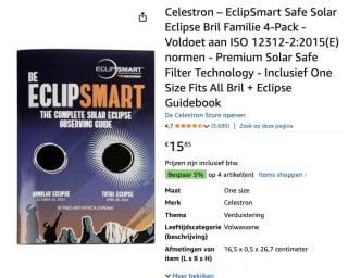 Celestron EclipSmart familie 4-pack eclipsbrillen voor €15,85 bij Amazon