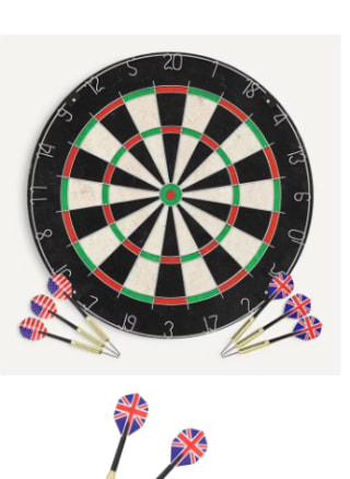 Jeu de cibles Vidaxl professionnel en sisal avec 6 fléchettes à 55,99€