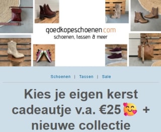 Gratis cadeautje bij besteding vanaf €25 bij Goedkopeschoenen