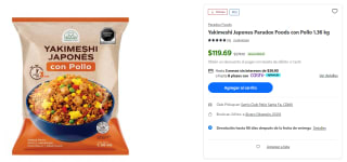 Yakimeshi Japones Paradox Foods con Pollo 1.36 kg por $120 en Sam's Club