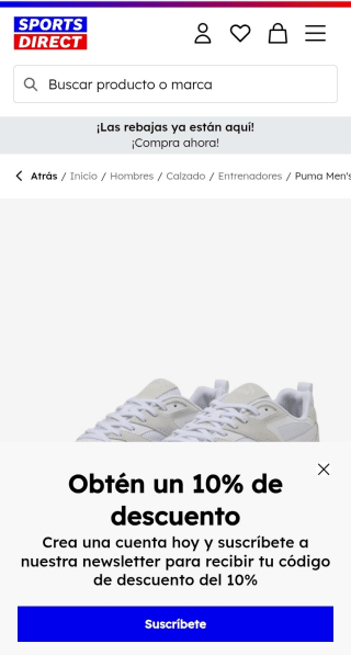 Suscríbete a la Newsletter de Sports Direct con un.-10% de Descuento.