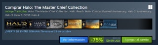 Halo: The Master Chief Collection por $200 en Steam