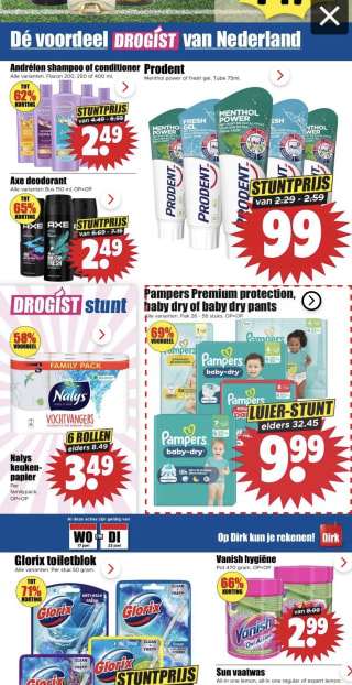 Koop pampers luiers van 10 euros en krijg 15 terug van tikkie