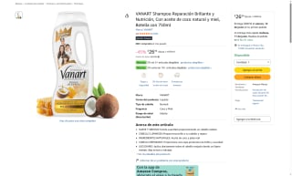 Shampoo VANART 750ml por $27 | Oferta Amazon