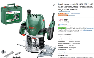 Bosch POF 1400 ACE Bovenfrees voor €94,55 bij Amazon