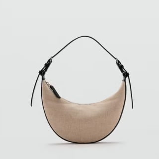 Bolso hombro mini mezcla lino ovalado por 13.99€