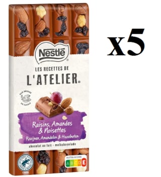 5 x Nestlé Les Recettes de L'Atelier Chocolate con leche por 9.95€