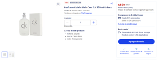 Perfume Calvin Klein One 200ml por $599 | Oferta Coppel