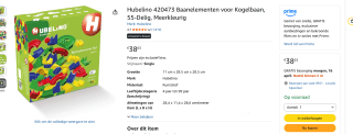Hubelino Knikkerbaan voor €38,63