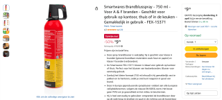 Smartwares Brandblusser Spray voor €9,99