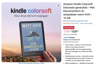 Amazon Kindle Colorsoft (nieuwste generatie) 16 GB voor €169,99 met Amazon prime