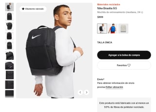 Mochila Nike Brasilia 9.5 de 24L por $539