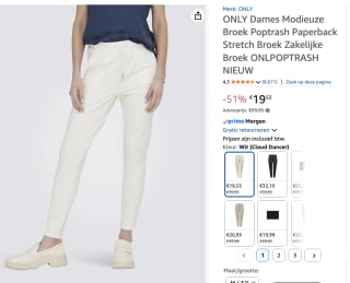 Only Poptrash Life Easy Broek voor €19,53 bij Amazon