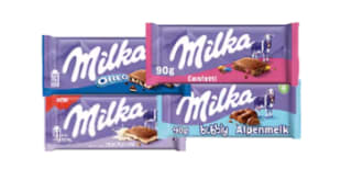 Milka Alle repen à 85-100 gram voor €1 bij de Jumbo