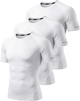 YESWEL 3-Pack Men’s Compression Gym T-Shirts for £8.98 on Amazon